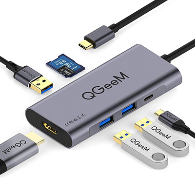 QGeeM USB C 7-in-1 HDMI Hub